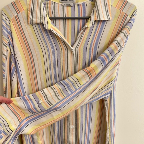 Prana Colorful Striped Scheena Swimsuit Cover-Up Tunic SZ L - Picture 9 of 14